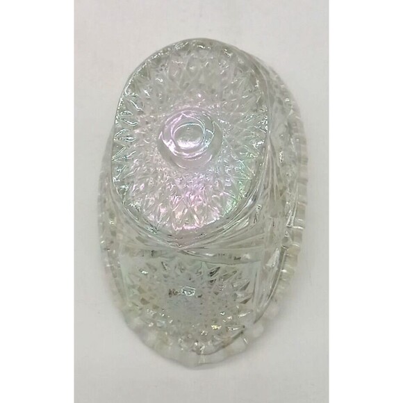 Vintage LE Smith Iridescent Carnival Glass 7" Relish Candy Nut Dish - Picture 7 of 8